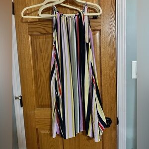 LOFT Colorful Striped Shift Dress